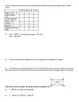 Properties Of Rhombi Worksheets Answers