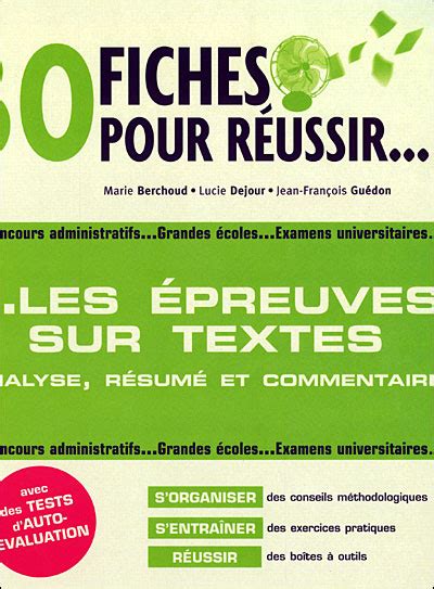 Fiches Pour R Ussir Les Preuves Sur Textes T L Charger Des