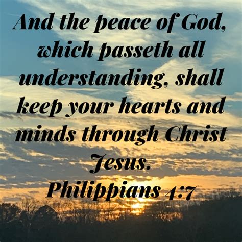 Philippians 4 7 And The Peace Of God Which Passeth All Understanding