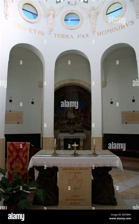 Beit Sahour The Catholic Church At The Shepherds Fields Stock Photo