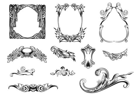 Feathered Frames Brush Pack Free Photoshop Brushes At Brusheezy