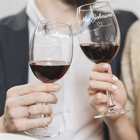 Verres à vin personnalisés Ensemble de 2 verres à vin Etsy France