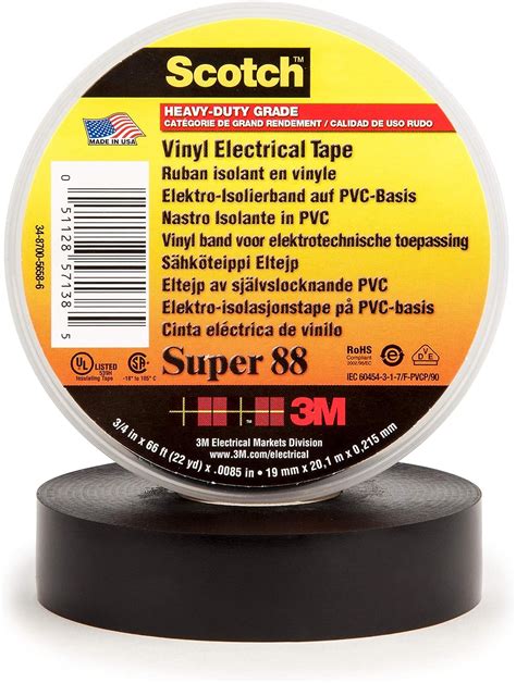 Scotch Professional Grade Vinyl Electrical Tape Super 88 34 In X 66