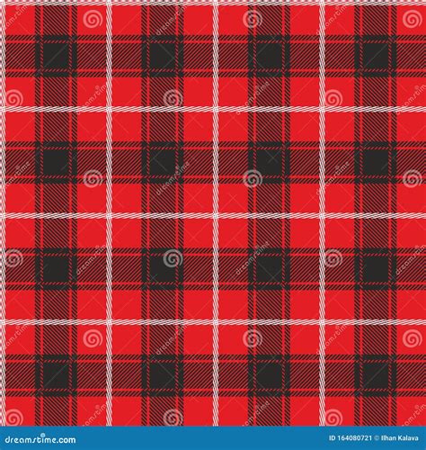 Plaid Pattern Template For Clothing Fabrics Red Lumberjack Seamless