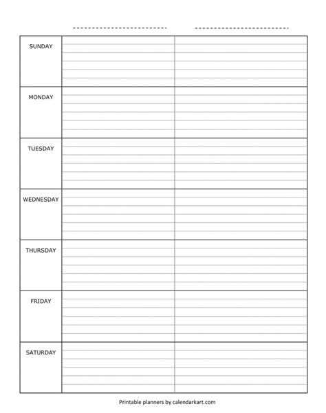 20 Free Printable Weekly Planner Templates Free Printable Weekly Planner Template Weekly