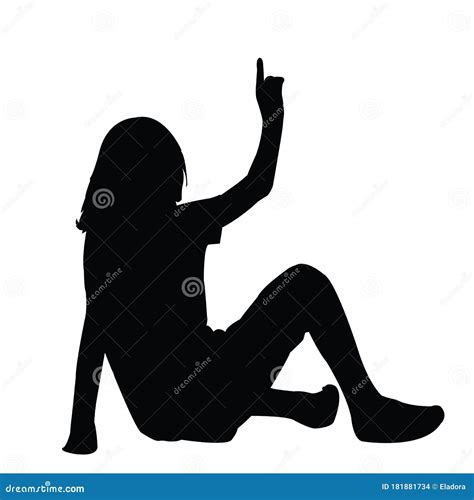 A Child Sitting Body, Silhouette Vector Stock Vector - Illustration of ...