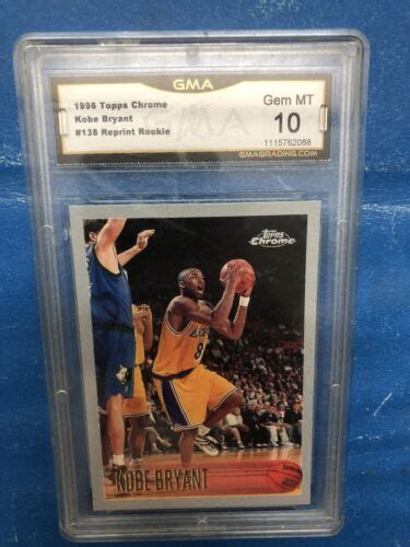 Kobe Bryant Topps Chrome Rookie Rc Rp Reprint Rp Gma Graded