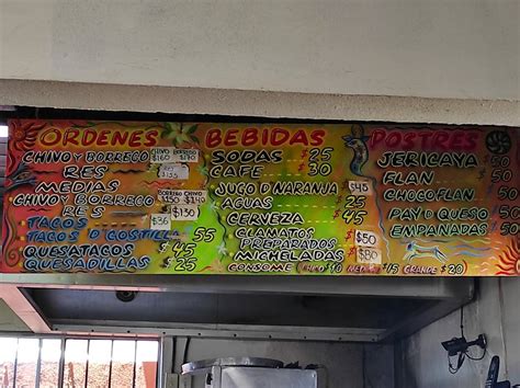 Carta del restaurante Birriería El Cora Ensenada Av Mexico 73