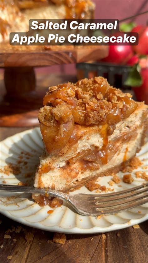 Salted Caramel Apple Pie Cheesecake Make Ahead Blue Bowl Recipe