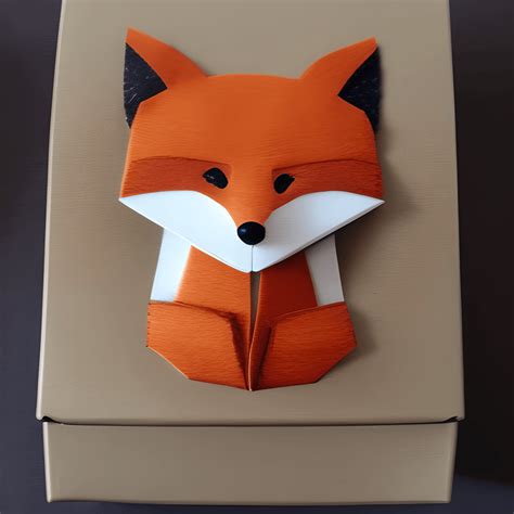 Kawaii Fox In A Box Graphic · Creative Fabrica