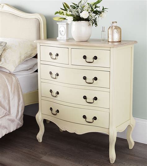 Shabby Chic Champagne Furniture Cream Chest Of Drawers Dressing Table