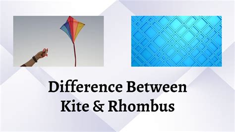 Difference Between Kite And Rhombus Kite And Rhombus Whats The