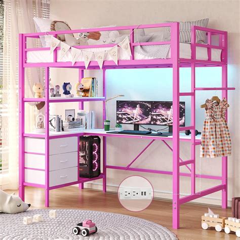 Unlock Hidden Space: Discover the Chic Girl Loft Bed with Desk Every