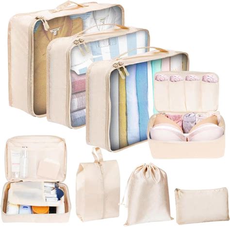 Koffer Organizer Set Teilig Packing Cubes Set F R Koffer Wasserdichte