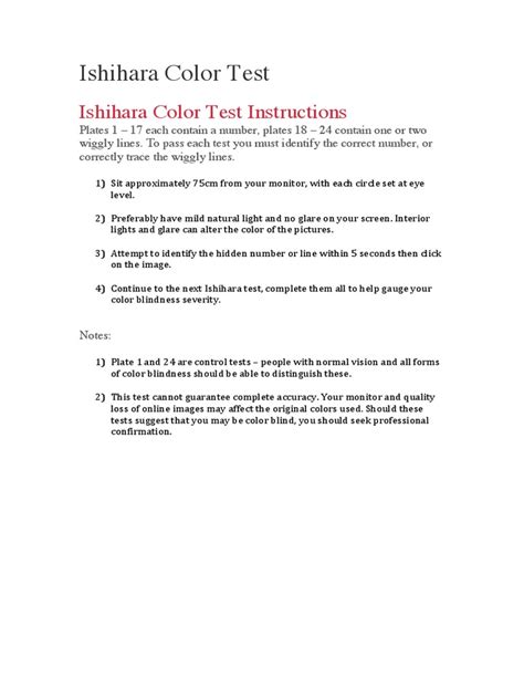 Ishihara 24 Plate Chart | PDF | Visual Impairment | Color