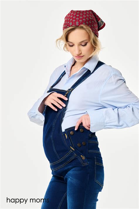 Комбинезон джинсовый для беременных женщин одежда / Happy Moms