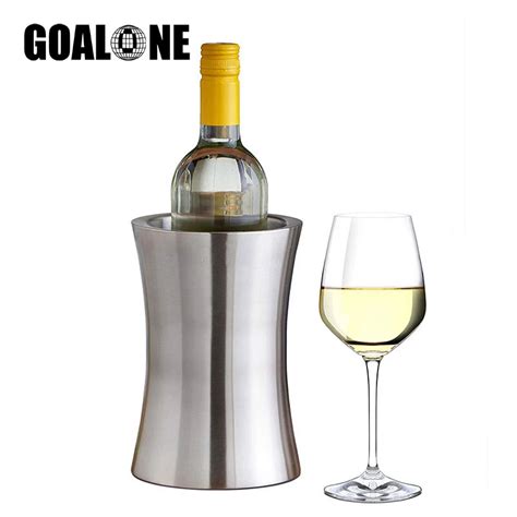 Goalone Cubo Enfriador De Vino De Acero Inoxidable Soporte De Doble