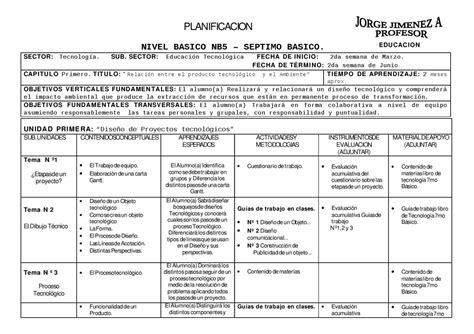 Planificacion 7mo Basico Unidad Primera Y Segunda By Jorge Jimenez Issuu