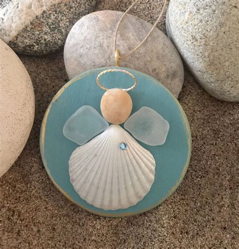 Beachcomber Angel Etsy Beach Glass Crafts Sea Glass Art Shell Crafts Diy