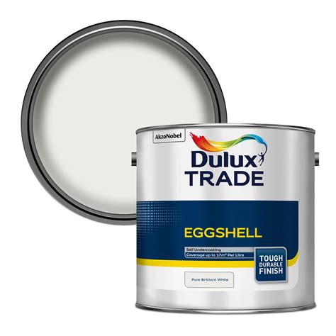 Dulux Trade Diamond Pure Brilliant White Eggshell Metal Wood Paint 2