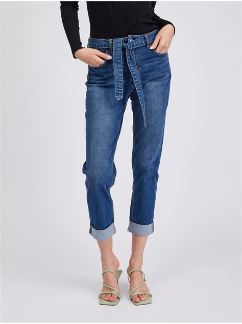 Dunkelblaue Damen Cropped Boyfriend Jeans ORSAY Orsay At Der