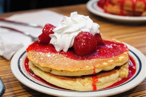 I Ate Strawberry Whipped Cream Pancakes Food