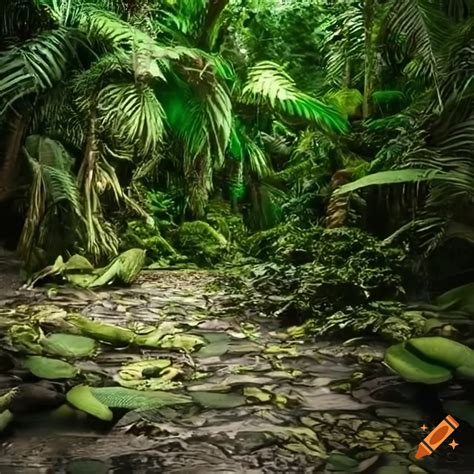 Tropical Jungle Floor Close Up On Craiyon