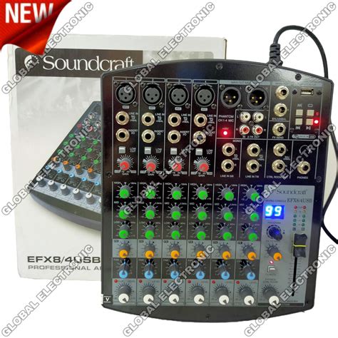 Mixer Soundcraft EFX 8 4 USB 4 Original Mono 2 Stereo 8 Line Input