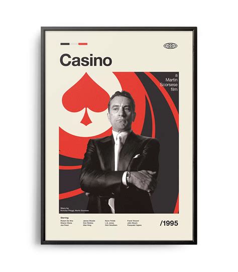 Mid-century modern Casino movie poster - Weekend Poster