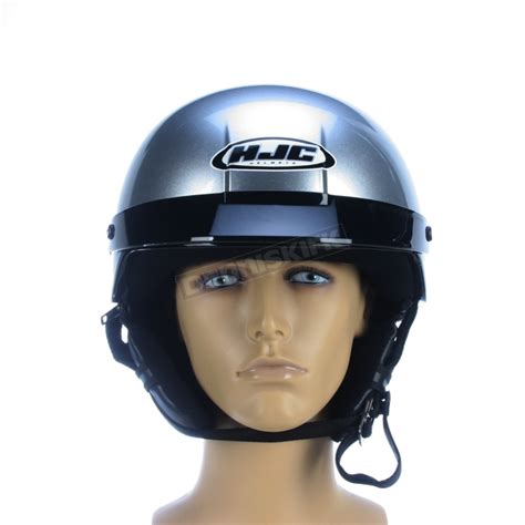 HJC CS-2N Silver Half Helmet - Dennis Kirk