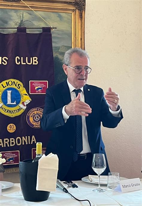 Marco Vinicio Grussu Il Nuovo Presidente Del Lions Club Carbonia La