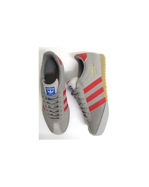 Adidas Originals Bamba Trainers Aluminium Greyred Adidas Bamba Grey