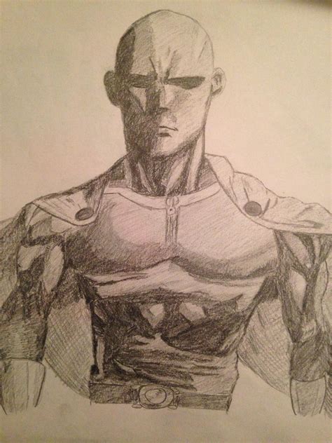 One Punch Man Drawing Pencil One Punch Man Drawing At Paintingvalley