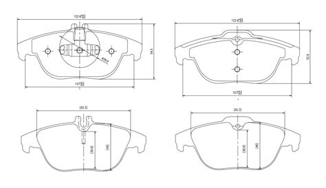 Embertek Rear Brake Pads Ep2182 Cross Ref Fmsi D1341 Embertek