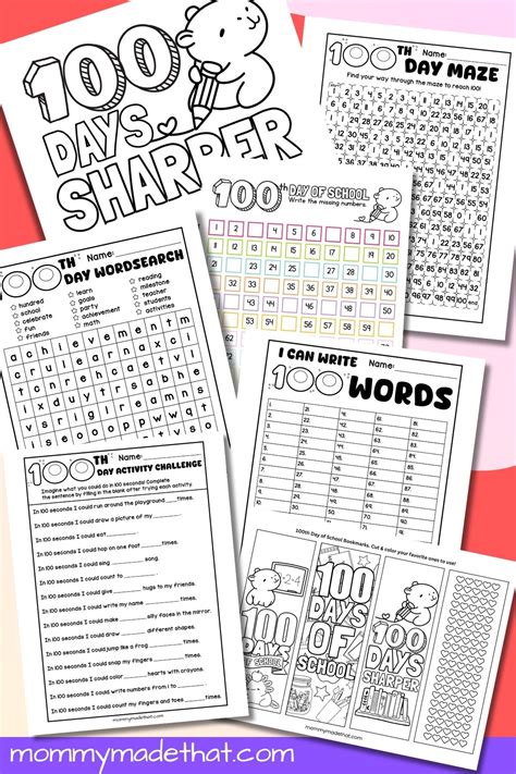 100th Day Of School Worksheet