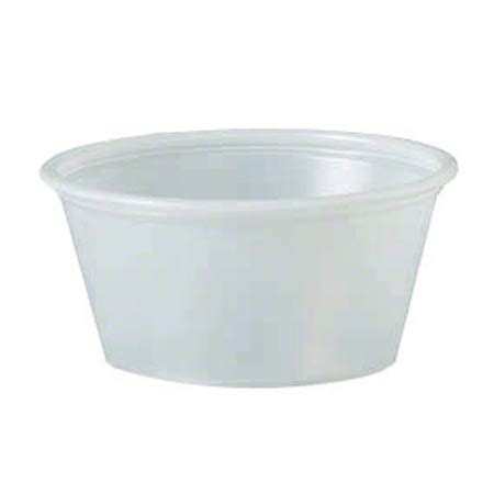 Solo Plastic Soufflé Portion Cup 2 oz Translucent Triple F