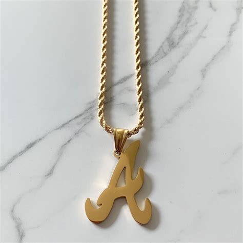 Atlanta Braves Atl Pendant City Charm Baseball Fan Georgia State Chain