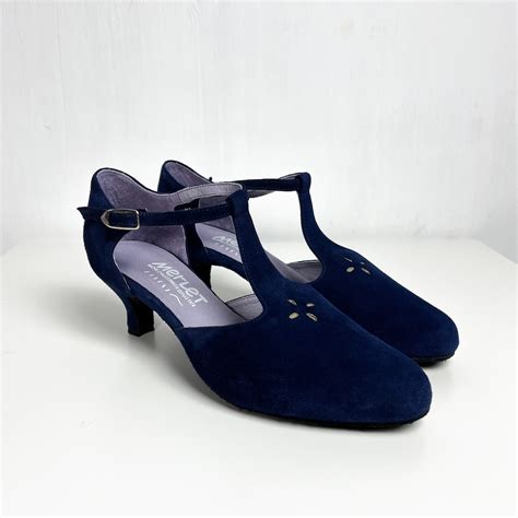 merlet ballroom  latin dance shoes suede sole snap ankle strap etsy