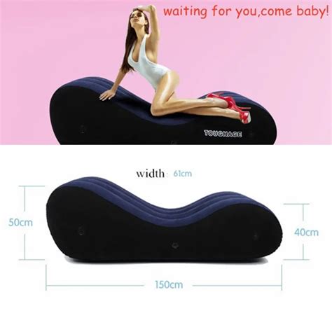 Hot Flocking Inflatable Sofa Bed Sex Toys For Couples Love Sex