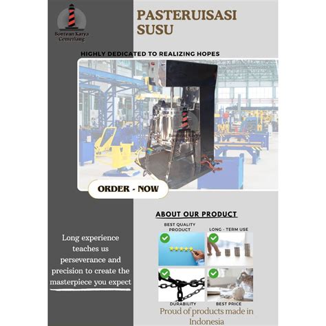 Jual Mesin Pasteurisasi Susu Pasturisasi Pasteurizer Kaps Liter