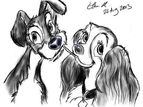 Lady And The Tramp Sketch By Insanemac On Deviantart