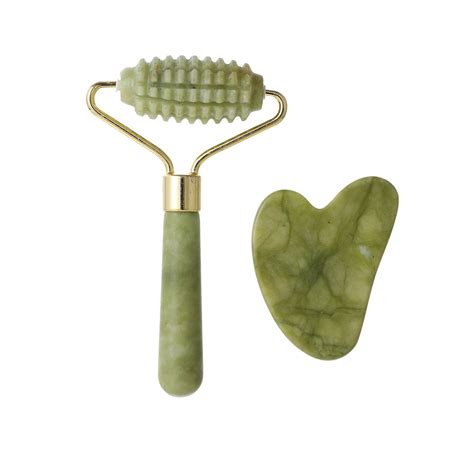 Set De Massage En Jade Roller And Gua Sha Miniso