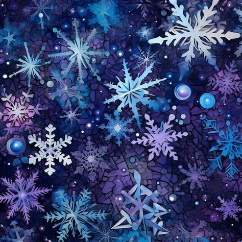 Premium Photo Seamless Winter Pattern With Snowflakes