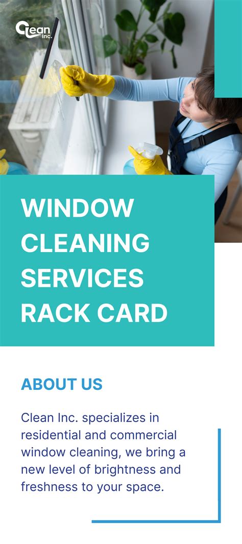 Free Window Cleaning Services Rack Card Template Edit Online