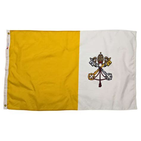 Vatican City Papal Flag With Gold Fringe Religious Flags