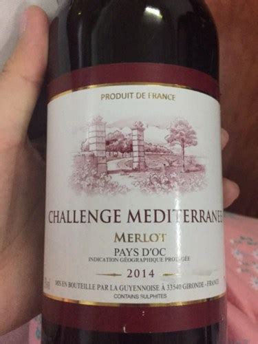 La Guyennoise Challenge M Diterran E Merlot Vivino Us