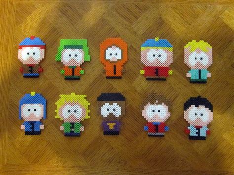 South Park Characters Perler Beads By Reichee On Deviantart Easy Perler Beads Ideas Hamma Beads