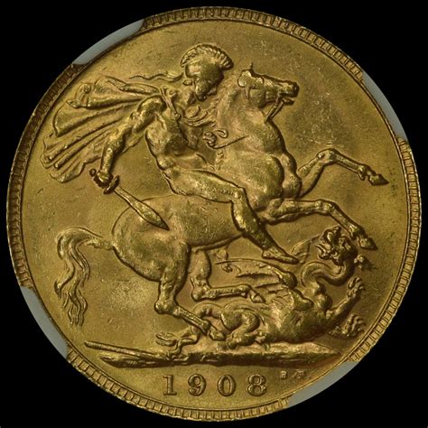 Edward Vii Gold Sovereign Ms Ngc Coins And Collectables