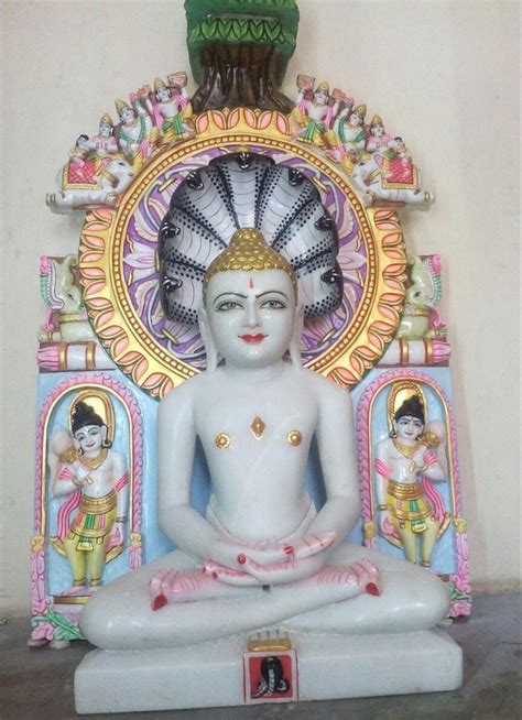 White Painted Marble Mahaveer Statue For Worship At Rs In Jaipur