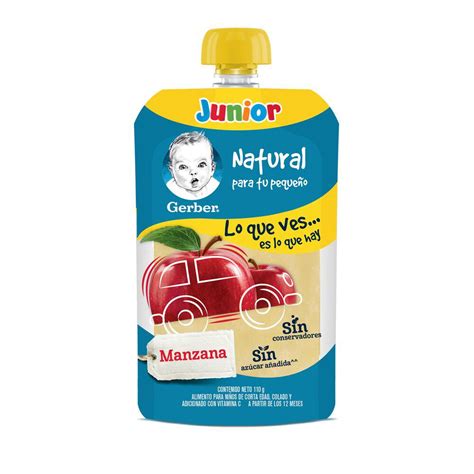 Papilla Gerber Junior Etapa 4 Manzana Pouch 110g